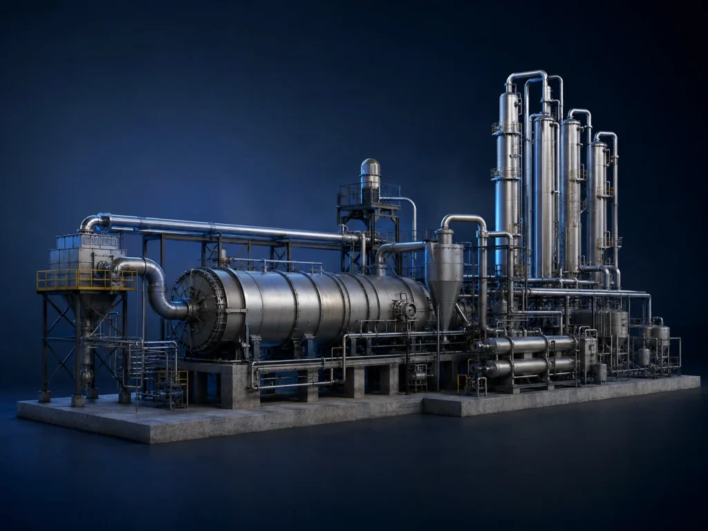 Industrial solid heat carrier pyrolysis plant (SHC / Galoter)