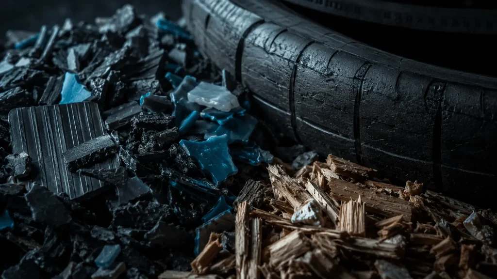 Carbon-containing materials and waste